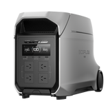 Portable power station with digital display and multiple AC and USB outlets