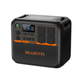 BLUETTI AC200P L portable power station seen from above, showing the two wireless charging pads on the top surface