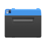 Side of the BLUETTI B1232 deep-cycle battery with the recessed carry handle and the blue top edge connector
