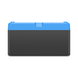 Rear side of the BLUETTI B1232 deep-cycle battery: plain black case panel with the blue top