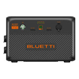 BLUETTI B210P expansion battery, front view, showing the power button, battery indicator, USB-C and USB-A ports, and 12V outlet