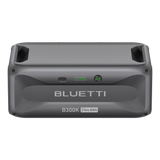 BLUETTI B300K expansion battery, top-front angle showing the carry handles