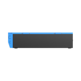 Rear side of the BLUETTI B4810 deep-cycle battery: plain black case panel with the blue top plate and corner feet