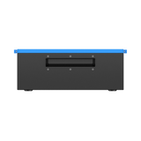 Opposite end of the BLUETTI B4810 deep-cycle battery in black, with a recessed carry handle