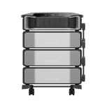 Stack of EcoFlow power stations on a white background