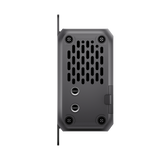 End face of the BLUETTI Charger 1, showing the ventilation grille and the two recessed connection ports