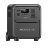 BLUETTI Elite 320 portable power station, front view: display, control dial, USB ports and two 230V AC outlets, labelled Elite 320