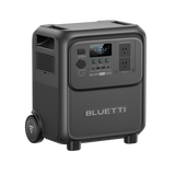 BLUETTI Elite 320 three-quarter view from the right, showing the side vents and a wheel