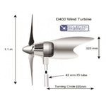 HB21 - Eclectic Energy D400 Wind Turbine Generator 12V specifications